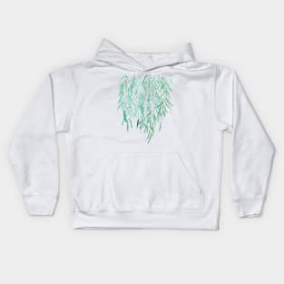 green eucalyptus arts Kids Hoodie